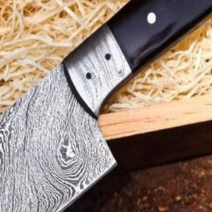 Silver Damascus Pattern Chef Knife with Black <b>Wooden</b> Handle Sharp Kitchen Cutting Knife for Meat Vegetable <b>Slicing</b> Food - Product Image 2