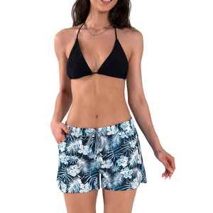 ผ้ากันแดด UV พิมพ์ลายดิจิทัล ระบายอากาศได้ดี กางเกงขาสั้นชายหาดสำหรับผู้หญิง ปรับเชือกผูกได้ สกรีนโลโก้ตามสั่ง - Product Image 1