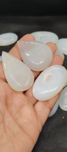 Lot en gros de pierres précieuses cabochons en vrac de qualité supérieure, Agate blanche naturelle Druzy Jaipur, en promotion - Product Image 6