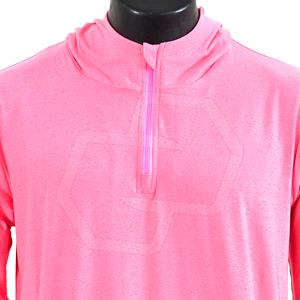 <b>Men's</b> <b>Pink</b> Quarter Zip Long Sleeve <b>Sweatshirt</b> Regular Fit Sporty Knitted Quick Dry Spring Wear Premium Quality Made in Pakistan - Product Image 6