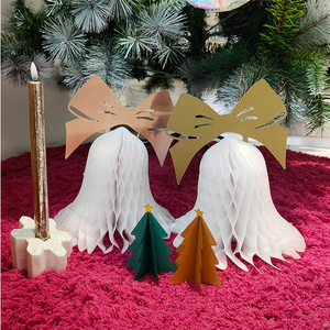 bell shape of paper <b>honeycomb</b> <b>decoration</b> for wedding christmas event - Product Image 3