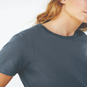 100% Airlume Combed and <b>Ring</b> Spun Cotton 32 Single 4.2 oz Vintage Navy Womens Relaxed Women's Short Sleeve O Neck T-Shirt - Product Image 5