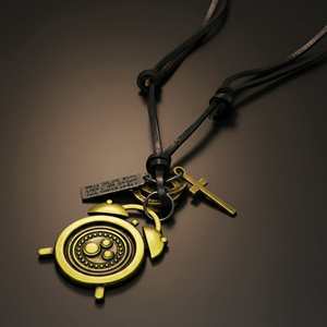 Fashion Pendant Necklace <b>Retro</b> Vintage 1.8-Inch Pure Stainless Steel <b>Clock</b> with Adjustable Leather Rope for Men & Boys - Product Image 6