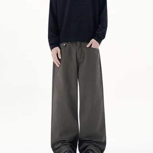 Pantalons en jean pour hommes, style carpenter, denim délavé, directement de l'usine, pour les marques urbaines américaines, fournisseur en gros pour marquage personnalisé. - Product Image 2