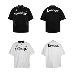 Men's <b>White</b> Short Sleeve <b>Polo</b> Shirt Breathable Oxford Fabric Casual Design with Front Logo Print - Product Image 3
