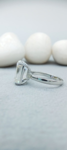 D'vins แหวนเพชรเย็นรัศมี1CT เดียว S925หมั้นแต่งงานแหวนนิรันดร์ปูเพชรมรกตตัดเป็นของขวัญ - Product Image 3