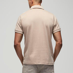 Polo Personalizado para Hombre con Bloques de Color, 100% Algodón, Corte Holgado, Manga Corta, Impresión Digital Personalizada con Logotipo, Estilo Hip Hop - Product Image 3