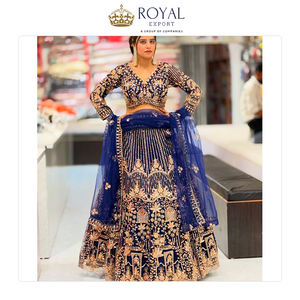 Proveedor Mayorista de Ropa India para Bodas, Lehenga Choli de Tela Suave con Trabajo de Lentejuelas para Mujer - Product Image 3