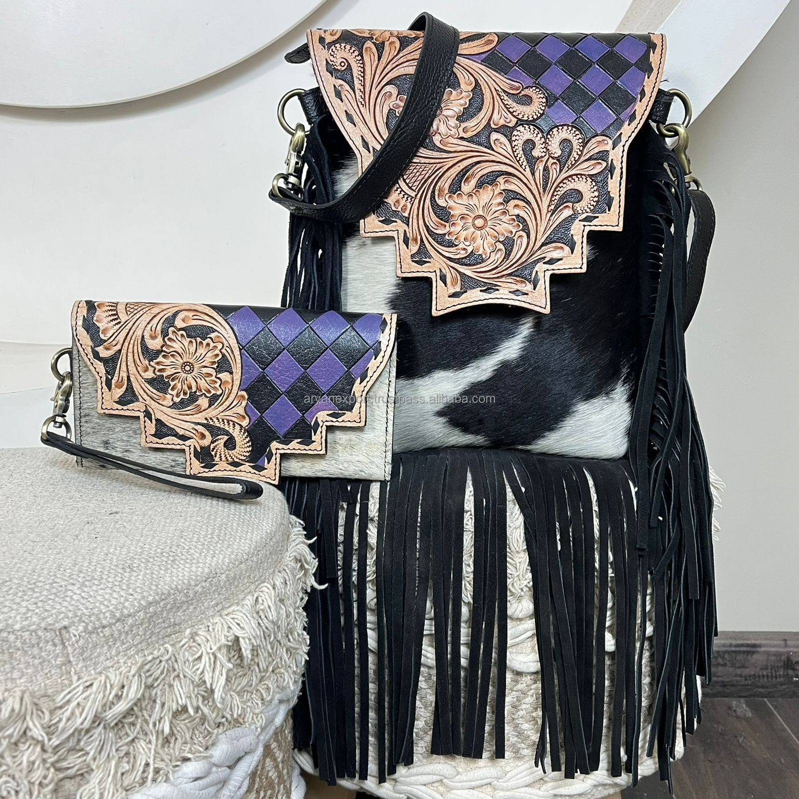 Purple & Black Checkered