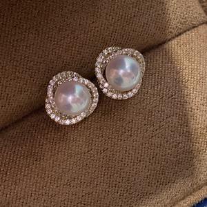 Pendientes de plata de ley S925 con diseño de nido de pájaro y perlas de agua dulce de 4-5 mm, estilo Zhuji 2025, mini perlas lindas con luz intensa - Product Image 1