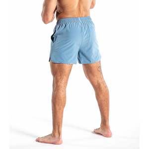 Pantalones Cortos Deportivos de Malla para Hombre, Negros, de Cintura Alta, Lisos, para Correr, con Cintura Elástica - Product Image 2