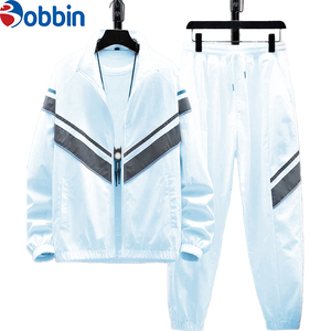 Top Trend Men Clothes Outfit Custom Nylon Windbreaker Set <b>Stand</b> up Collar Zip up Windbreaker Warm Jacket & Pants Outdoor Wear - Product Image 3