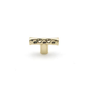 <b>Light</b> Luxury Hammer Patterned Drawer <b>Handle</b>, Single Hole <b>Handle</b>, Wardrobe <b>Handle</b>, Brass Copper <b>Handle</b>, European Style - Product Image 1