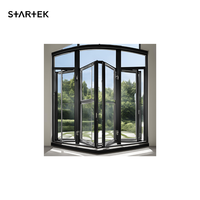 PDLC, ventana de vidrio inteligente de estilo moderno conmutable, marco de acero, apertura Horizontal, Persiana de fibra de vidrio, ventanas de pantalla plegables inteligentes