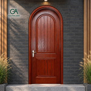 Puerta Interior de Madera Sólida Golden Aero con Arco Superior, Diseño Tradicional, Acabado de Superficie, Operación Manual, para Dormitorio - Product Image 1