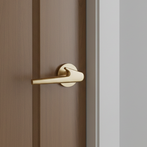 Elegant Solid Brass Door <b>Handle</b> Set with Mortise <b>Lock</b> |Luxury Lever <b>Handles</b> for Interior Doors, Office & Hotel Interior Decor - Product Image 2