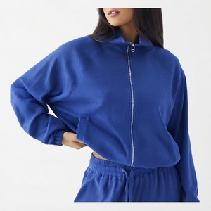 <b>Women</b> Custom Printed <b>Zip</b> <b>up</b> <b>Hoodie</b> Polyester/Cotton Pullover Breathable Casual Sweatshirt with Pockets - Product Image 4