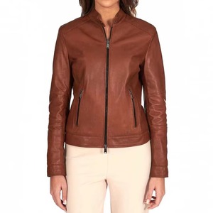 <b>Top</b> Selling Women's Genuine <b>Leather</b> Quilted Breathable Winter Women Jackets with Custom Logo & Color Women <b>Leather</b> Avirex Jacket - Product Image 1