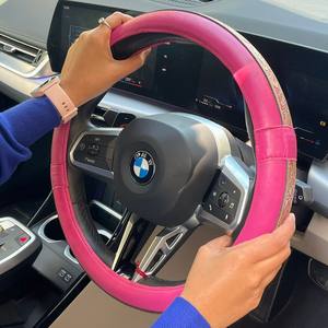 Nouvelle housse de volant en cuir façonnée à la main, universelle, antidérapante, accessoire de protection intérieur pour voitures et camions - Product Image 5