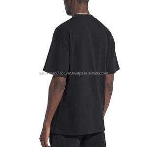 Imprimé personnalisé 100% coton Vintage T-Shirt de haute qualité surdimensionné lâche unisexe goutte épaule col rond conception vierge - Product Image 2