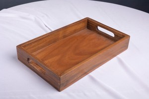 Bamboo Classic Dishwasher Safe Multifunction Storage Tray for Kitchen Use Decorative <b>Rustic</b> Style Handcrafted Finish - Product Image 4