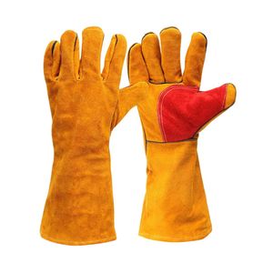 Gants de travail en cuir respirants et résistants à la chaleur avec logo personnalisé pour l'hiver, protection contre les brûlures, pour la soudure - Product Image 6