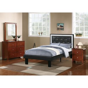 Comodino in Legno Color Ciliegia con 2 Cassetti, Tavolino per Camera da Letto - Product Image 4
