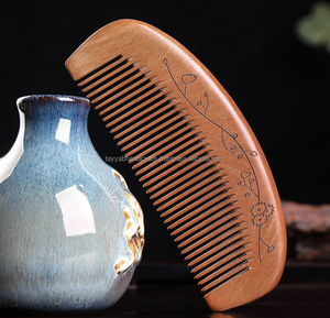 Set de Peine y Cepillo para Barba de Sándalo Natural, Marca Privada, Peine de Madera para Barba, Kit de Barba de la India - Product Image 5