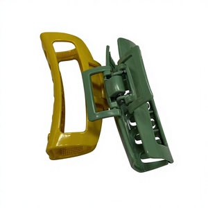 Pinces à cheveux en ABS en forme de U à double griffe, avec perles dégradées – Durables, légères, réglables, style européen-américain, pour usage quotidien - Product Image 1