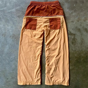 Pantalon cargo technique en nylon personnalisé pour homme, coupe ample, style parachute, avec plusieurs poches, pour l'extérieur, grandes tailles - Product Image 2