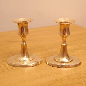 Decorative Brass Candle <b>Stand</b> Pair, Premium Quality Vintage Taper Holders for Home, Hotel, Wedding and Table Centerpiece - Product Image 2