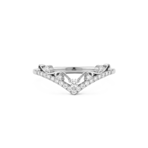 Lab Grown Diamond Round Brilliant Cut 14K Solid Gold Promise Ring Prong Statement Minimalist Curved Ring Stackable <b>Wedding</b> Ring - Product Image 3