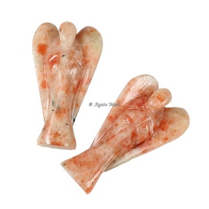 Ange en cristal de guérison naturelle Pierre semi-précieuse Artisanat Pierre Vesonite Ange en cristal sculpté à la main Anges gardiens - Product Image 2