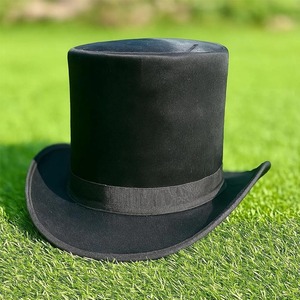 Premium Quality custom Handmade Black Silk Top <b>Hat</b> Victorian <b>Steampunk</b> Cosplay <b>Hat</b> - Product Image 4