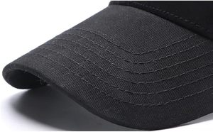 Casquette de baseball en maille noire réglable avec fermeture snapback, casquette de baseball classique noire unisexe, casquette de baseball en maille personnalisable avec logo - Product Image 4
