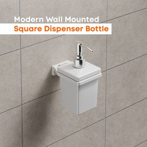 Distributeur de savon en verre carré avec pompe antirouille, rechargeable, pour savon liquide et lotion, idéal pour la salle de bain - Product Image 2