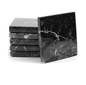 Posavasos Rectangular de Mármol Negro en Oferta, para Servir Bebidas, Decorativo, Tipo Mármol Sólido, para Decoración de Mesa - Product Image 1