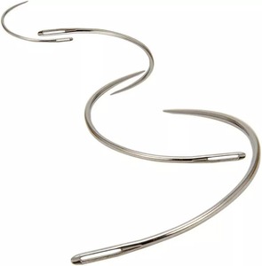 100% Original Stainless Steel C Shape Hair Extension Threading <b>Needle</b> Hook Tool Micro <b>Beads</b> Loop for Wig - Product Image 4