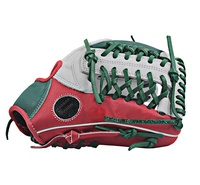 Guantes de béisbol de cuero genuino, equipo de béisbol para partido de Softball internacional, para adultos y jóvenes