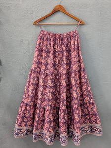 Hand Block Print Cotton <b>Skirt</b> Floral Cotton <b>Skirts</b> Ethnic Wear Women <b>Long</b> Maxi <b>Skirt</b> <b>Summer</b> Dress Gift For Her - Product Image 6