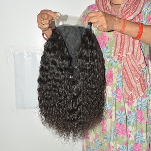 Premium Natural Curly Indian Human Hair Soft <b>Wig</b> Virgin Remy HD Lace <b>Front</b> Glueless Pre Plucked 100g Wholesale Export Factory - Product Image 5
