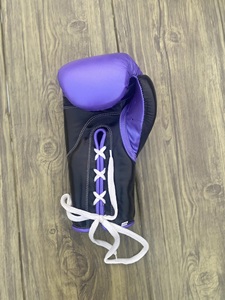 Guantes de MMA No Boxing No Life, Morados y Negros, de Cuero Elástico con Cordones, para Entrenamiento y Sparring, para Adultos - Product Image 5