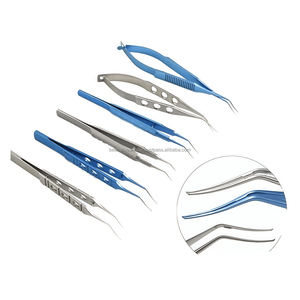 Pinzas de Capsulorrexis Quirúrgicas, Microcirugía, Rectas y Curvas, de Acero Inoxidable, Oftálmicas - Product Image 1