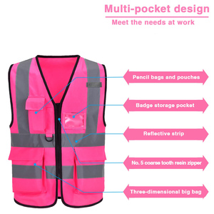 Vis Reflective Strip Engineer Work Security Clothing With Pockets Security Vest Outdoor Night Workwear safety vest - Product Image 4