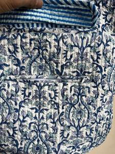 กระเป๋าเป้ผ้าฝ้ายเย็บลายขนาดใหญ่พับได้ ทำด้วยมือ สำหรับผู้ชายและผู้หญิง น้ำหนักเบา เหมาะสำหรับเดินทาง ไปโรงเรียน ฤดูร้อน/ฤดูใบไม้ผลิ สไตล์โบฮีเมียน - Product Image 3