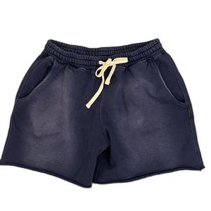 Pantalones Cortos Deportivos Personalizados para Hombre, Estilo Holgado, 100% Algodón, Lavado Ácido, Talla Grande, para Gimnasio, 2026 - Product Image 1