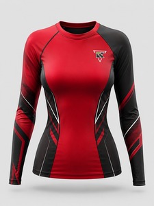 Eco-Friendly Quick Dry Lightweight Full Sleeve <b>Women</b> Compression <b>Rash</b> <b>Guard</b> Hot Sale Custom OEM Design Breathable Anti-Bacteria - Product Image 1