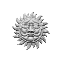 Plaque murale Surya Sun Face en fonte, motif rayons flamboyants, pour clôture, entrée de villa de luxe, balustrade, objet dévotionnel