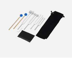 Kit de Diapasons Chirurgicaux Neuf de 4 Pièces 128 256 512Hz 1024Hz Manuel pour Guérison ADN Thérapie Sonore des Chakras Pochettes en Velours Offertes - Product Image 5