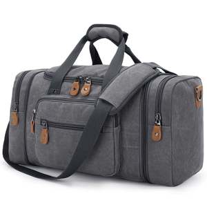 Bolsa de Lona Impermeable de Poliéster Gris Splendid Apparel, Forro de Malla, Múltiples Bolsillos con Cremallera, Correa de Hombro Ajustable, para Viaje - Product Image 1